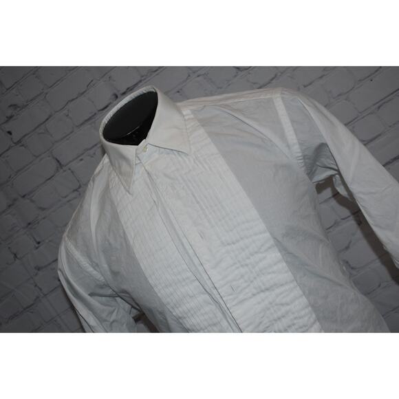 Gitman Bros Tuxedo Dress Shirt Mens Size Medium 15.5 - 33 White French Cuffs - Picture 1 of 8